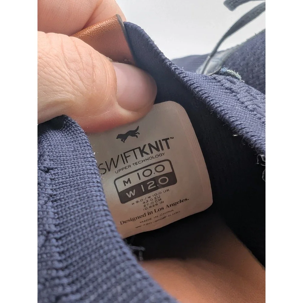 Wolf‎ & Shepard Swiftknit Derby Shoes Mens 10 Womens 12 Navy Blue Casual Work